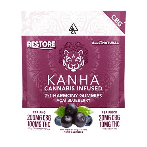 Photograph of product: 2:1 Aa Blueberry | CBG:THC Gummies