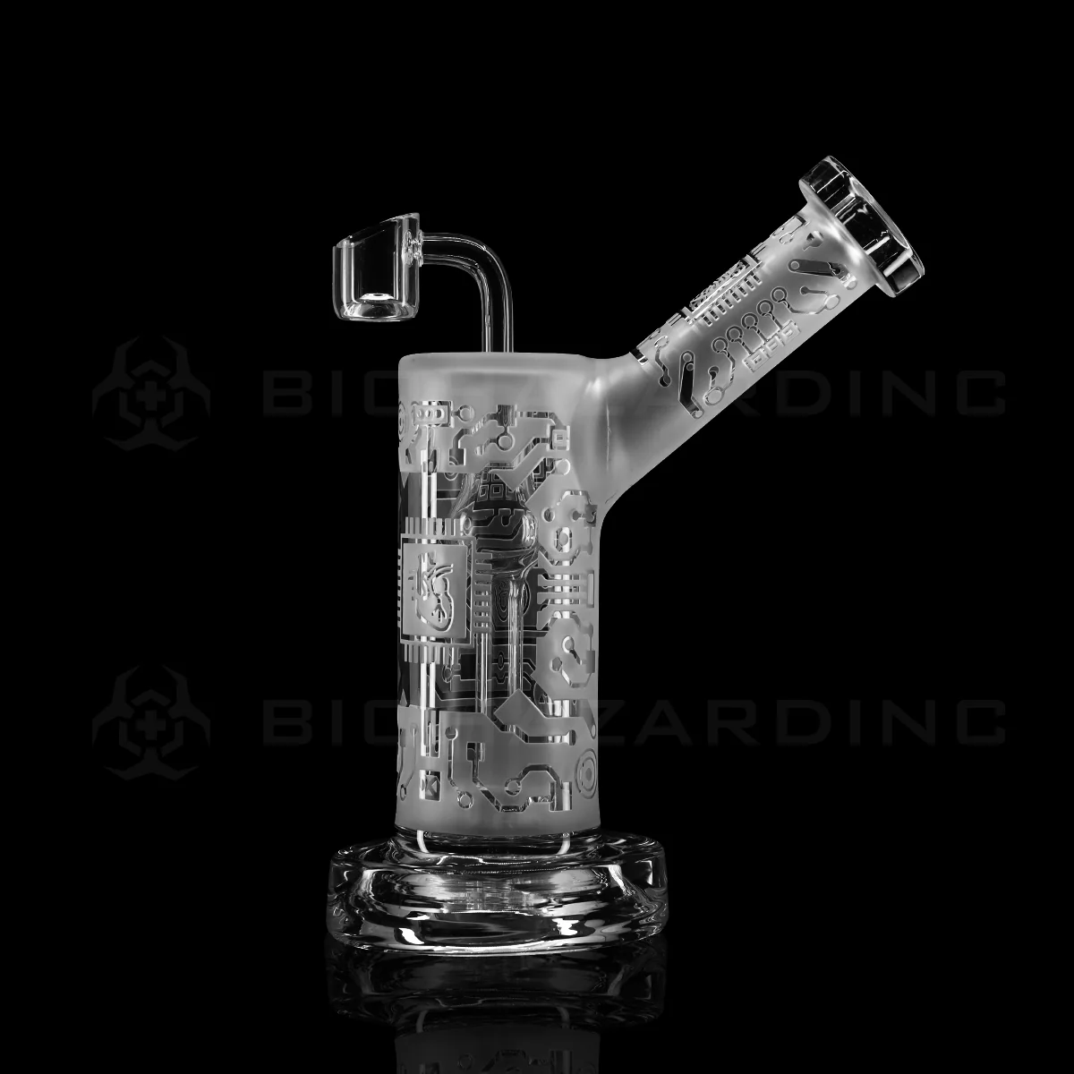 Photograph of product: Dab Rig Deep Etched Banger Hanger w/ Thick Base 7" - Micro Chip Design