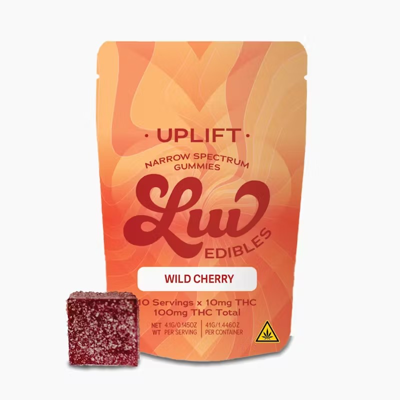 Photograph of product: LUV Edible Uplift Gummies Wild Cherry 10pk
