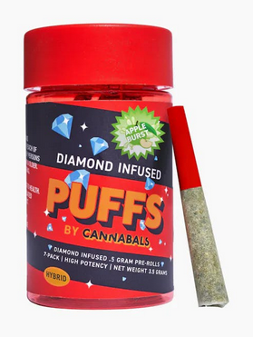 Photograph of Product: Apple Burst | 7 Pack | Pre rolls Hybrid | Cannabals