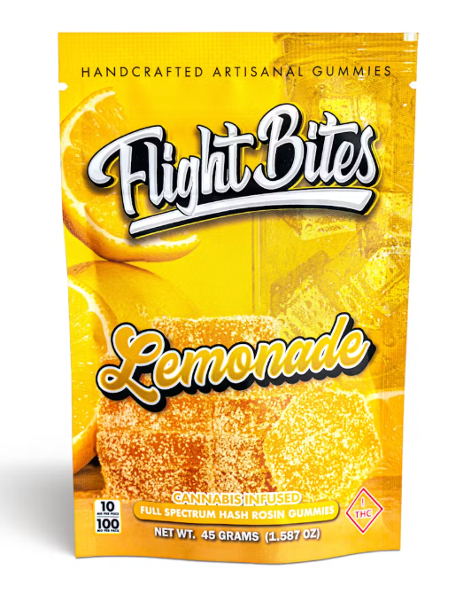 Photograph of product: Rosin Gummy - Flight Bites - Lemonade 100mg