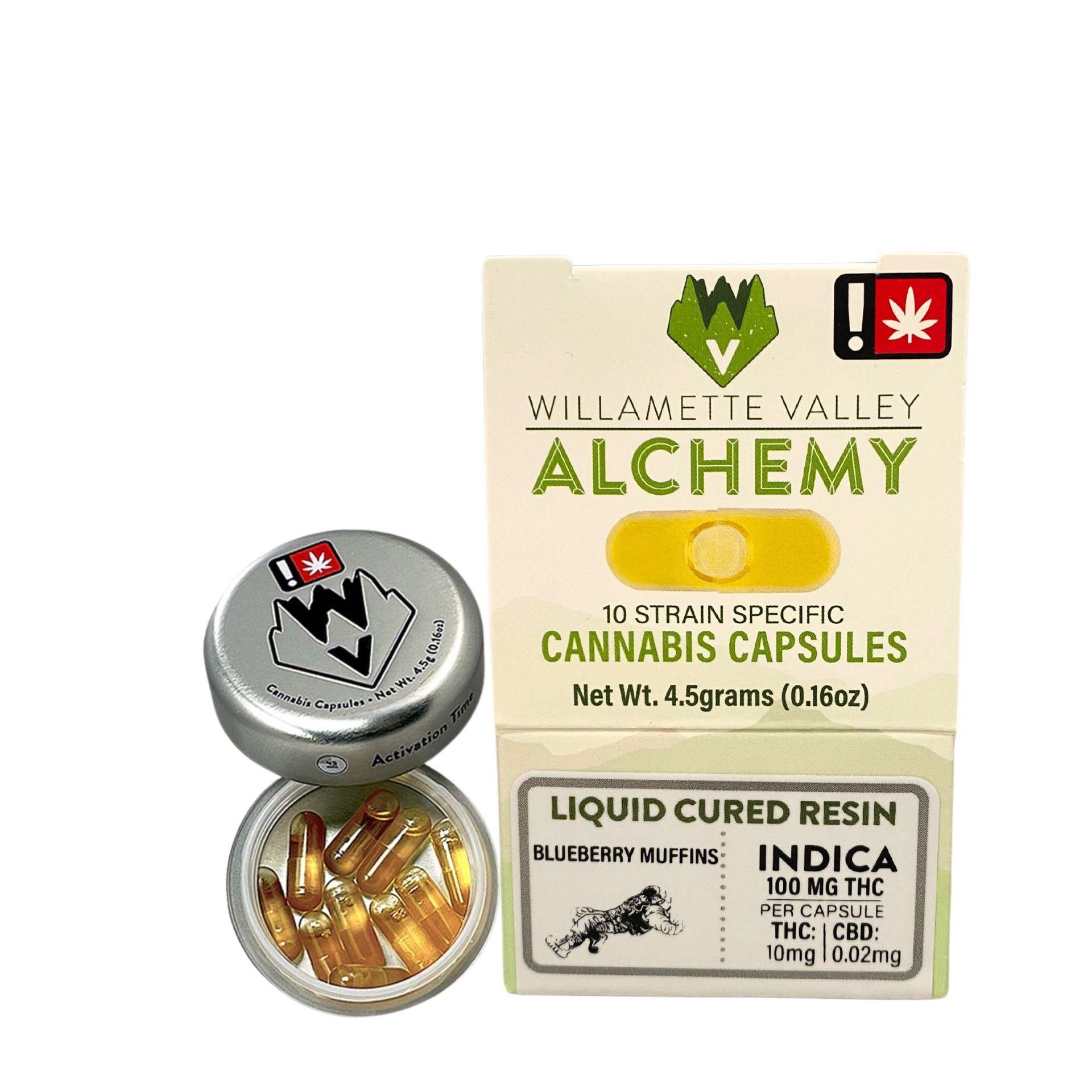 Photograph of product: Willamette Valley Alchemy - Liquid Cured Resin Capsules - Blueberry Muffin (10 pack)