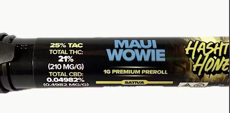 Photograph of product: au chocolattag Honey | Maui Wowie Preroll