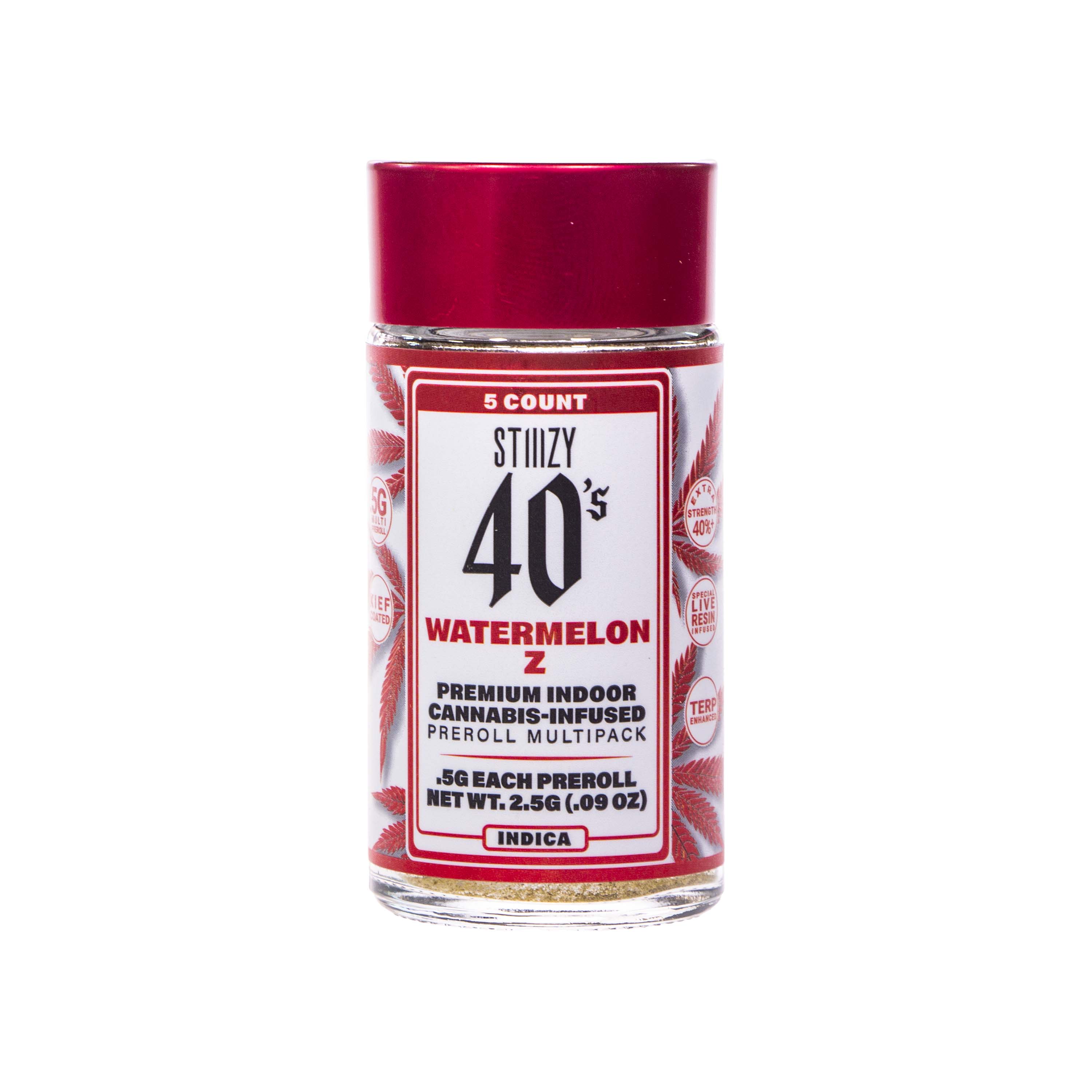 Photograph of product: 40's Infused Watermelon Z Pre-roll Pack (2.5g)