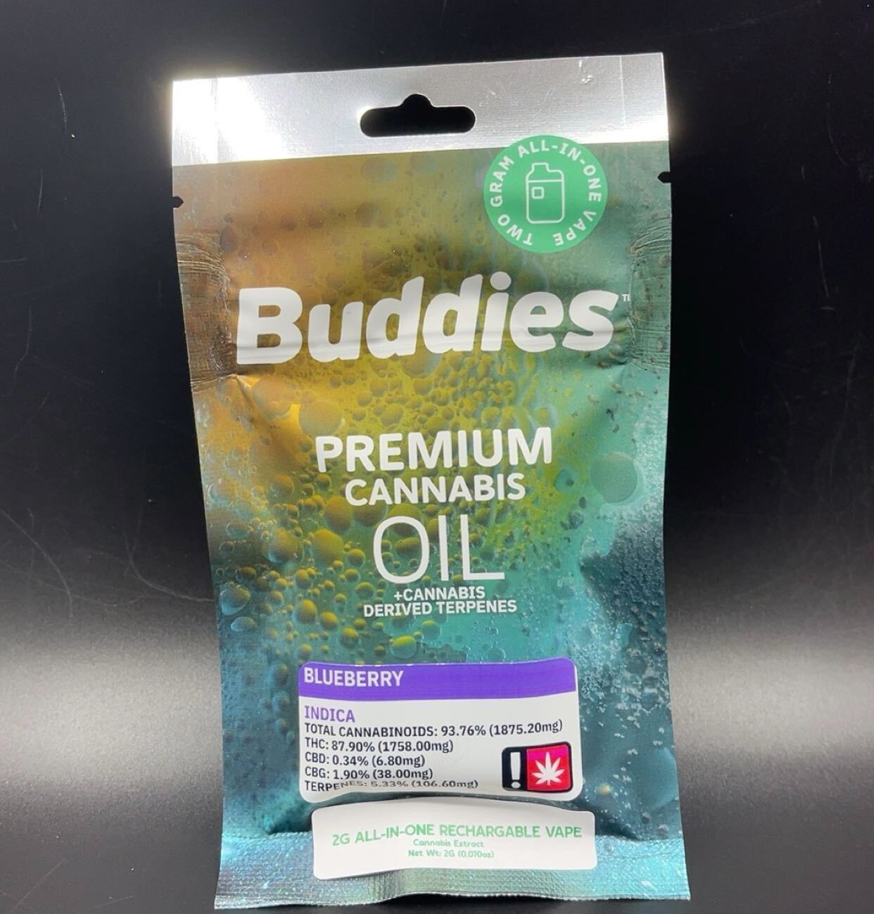 Photograph of product: AiO Distillate Disposable | Blueberry | 2g