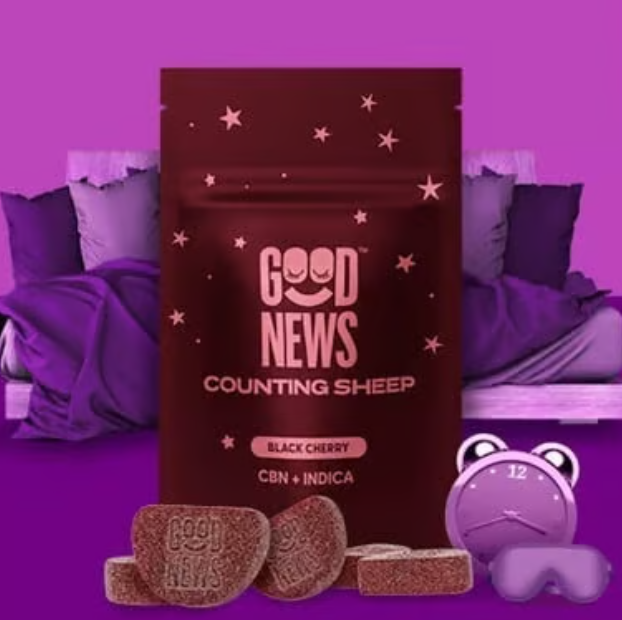 Photograph of product: Good News | Counting Sheep Black Cherry TH-oui:CBN - 10pk | Edible
