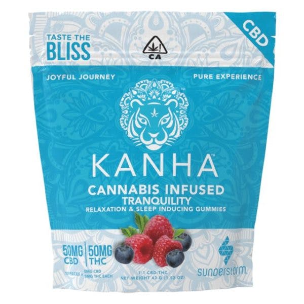 Photograph of product: 1:1:1 Tranquility Gummies - 150mg