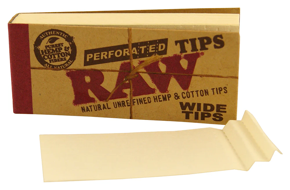 Photograph of product: Raw - Perforated Wide Tips 50ct Booktlet