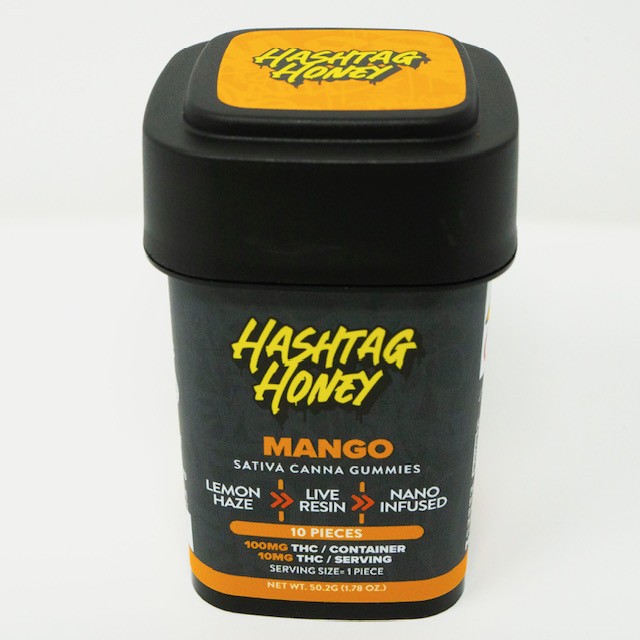 Photograph of product: au chocolattag Honey - Mango Live Resin Gummies - 100mg 10pk