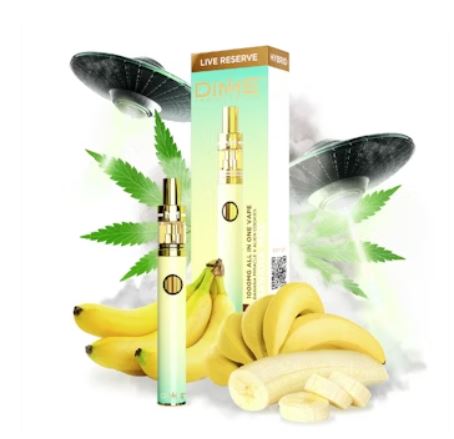 Photograph of product: Dime Reserve | Banana MAC Live Resin All-In-One 1g