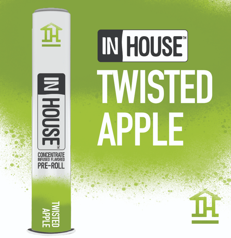 Photograph of product: In House Twisted Apple 0.75g Infused Pre-Roll