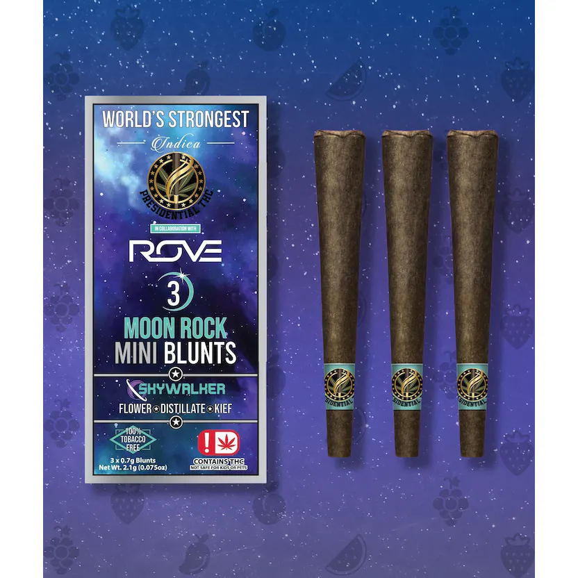 Photograph of product: Presidential - Skywalker 3pk - Mini Moon Rock Blunt 2.1g