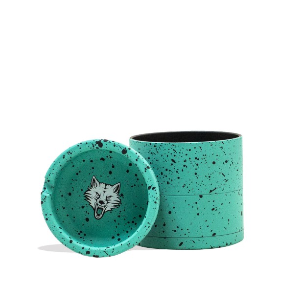 Photograph of product: BEVEL 65MM 4PC GRINDER ( TEAL - BLACK SPATTER )