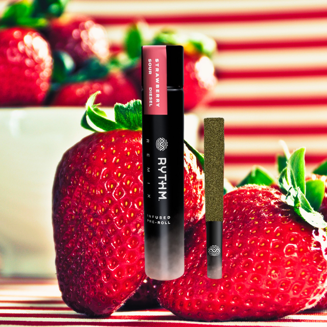 Photograph of product: INFUSED PREROLL | STRAWBERRY SOUR DIESEL | 1G