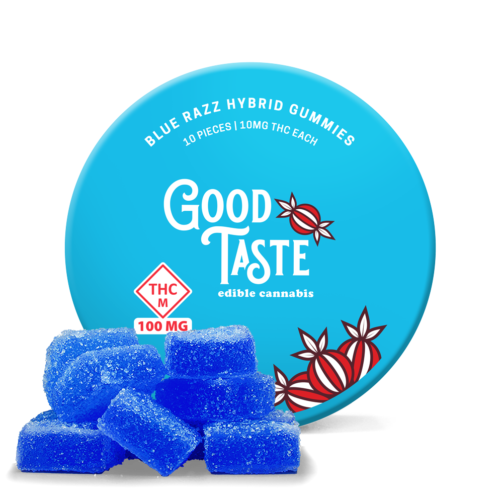 Photograph of product: Good Taste - Blue Razzberry - Gummies - 100mg (10pk)
