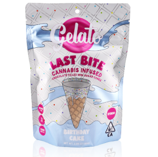 Photograph of product: Gelato | Last Bites Birthday Cake Mini Cones | 100mg