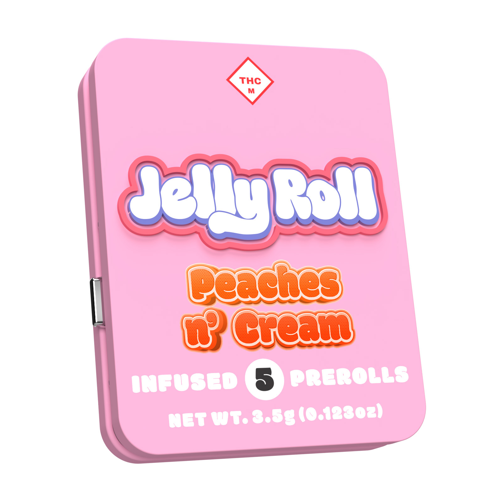 Photograph of product: Jelly Roll - Infused Pre-Rolls Peaches n Cream 5pk - 3.5g