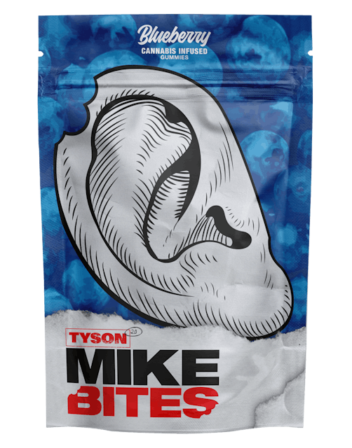 Photograph of product: Blueberry | Mike Bites | 100mg Solventless Gummies - 