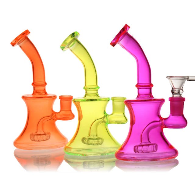 Photograph of product: Neon Glass Water Bong - 6 1/2in - 