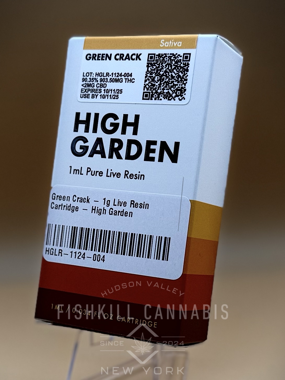 Photograph of product: Green Crack | 1g Live Resin Cartridge | High Garden