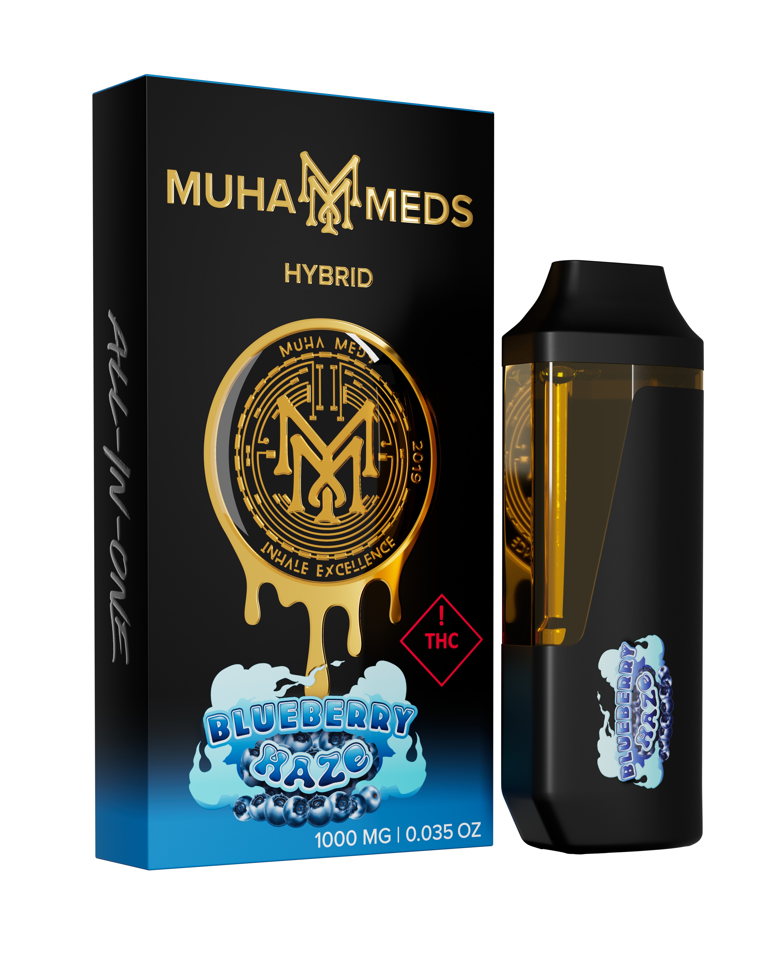 Photograph of product: Blueberry Raze Muha Meds Disposable