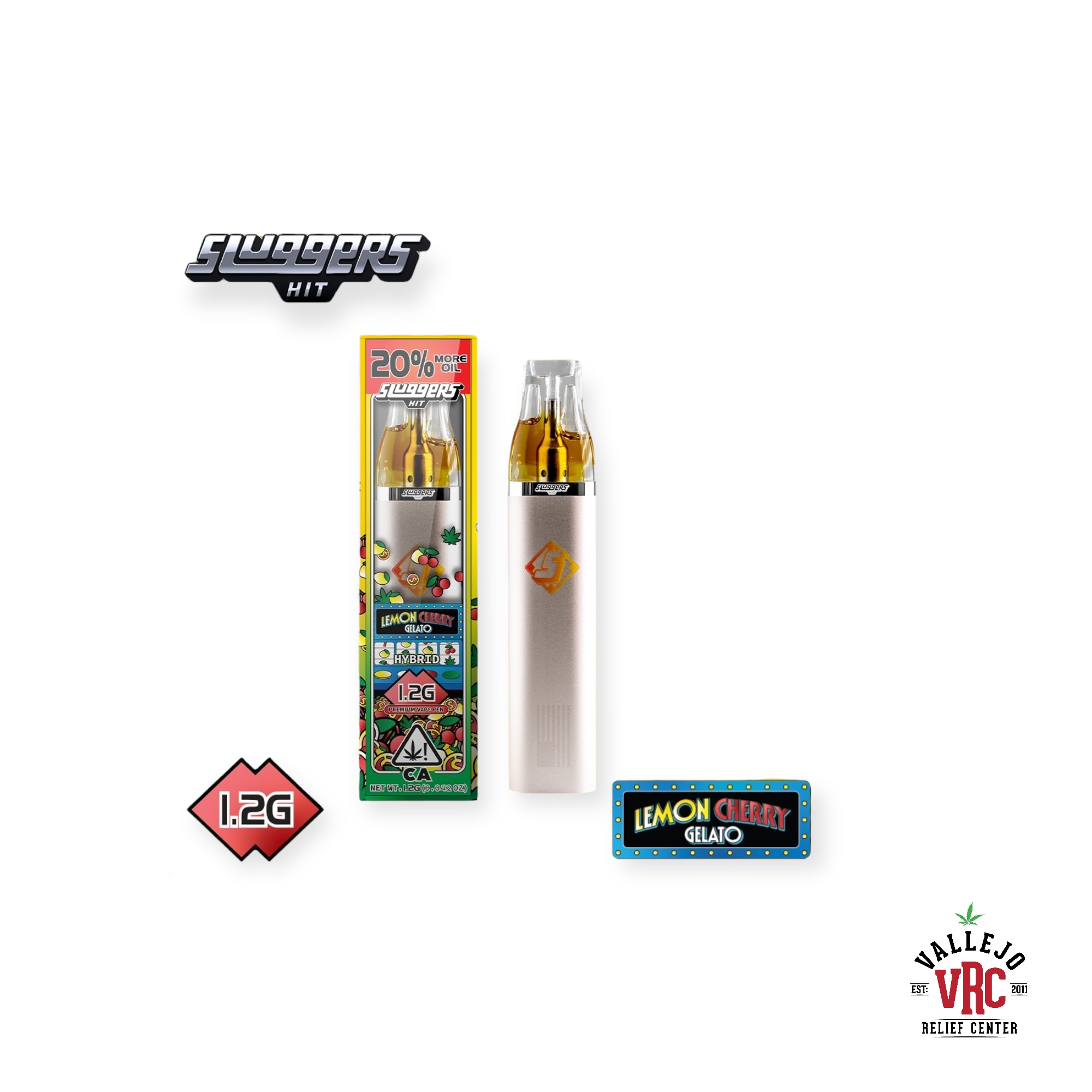 Photograph of product: LEMON CHERRY GELATO 1.2G DISPOSABLE