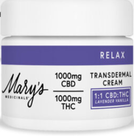 Photograph of product: Mary's Medicinals - 1:1 CBD:TH-oui Vanilla Lavender - Transdermal Cream