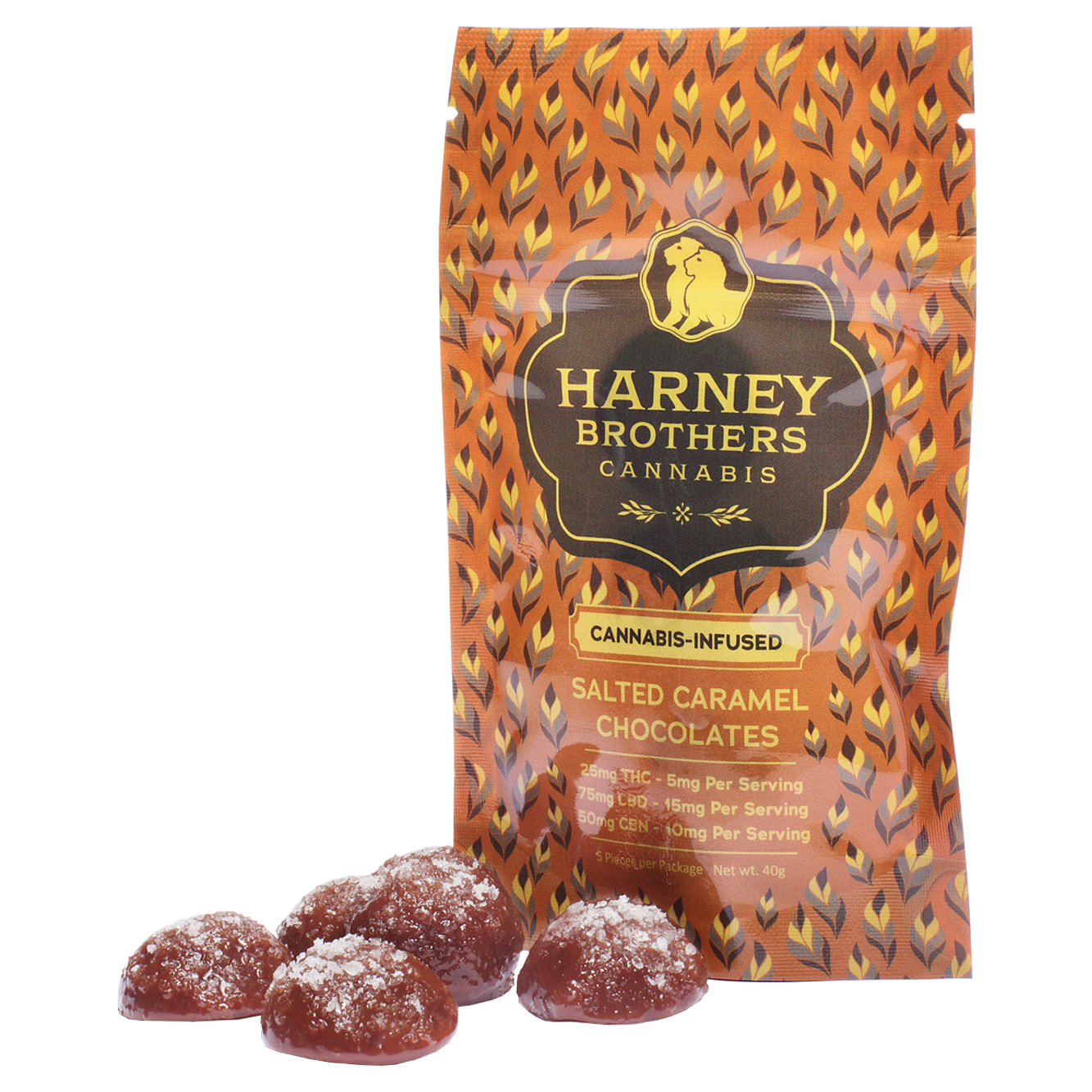 Photograph of product: Harney Brothers | Salted Caramel Chocolates | 5pk
