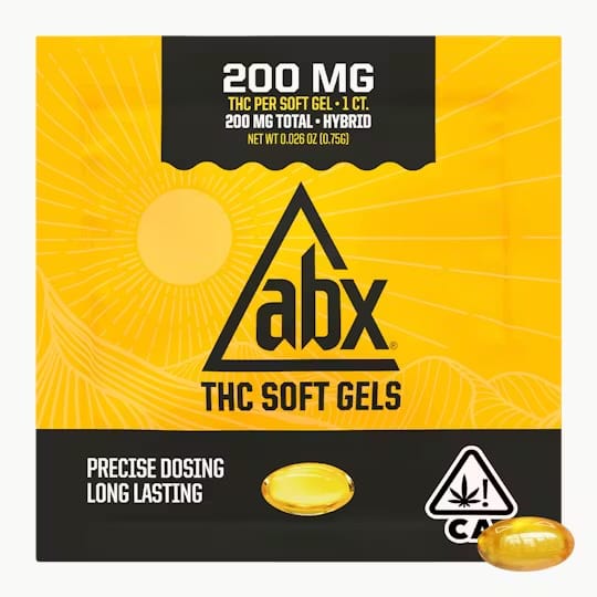 Photograph of product: Abx - Soft Gels 200mg THC 1ct - 