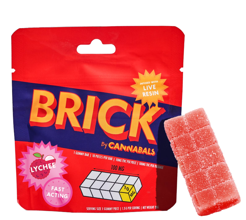 Photograph of product: Cannabals | Lychee | BRICK | Live Resin | 100mg