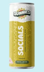Photograph of product: Pineapple Socials Infused Sparkling Water (10mg) (Sunnies)