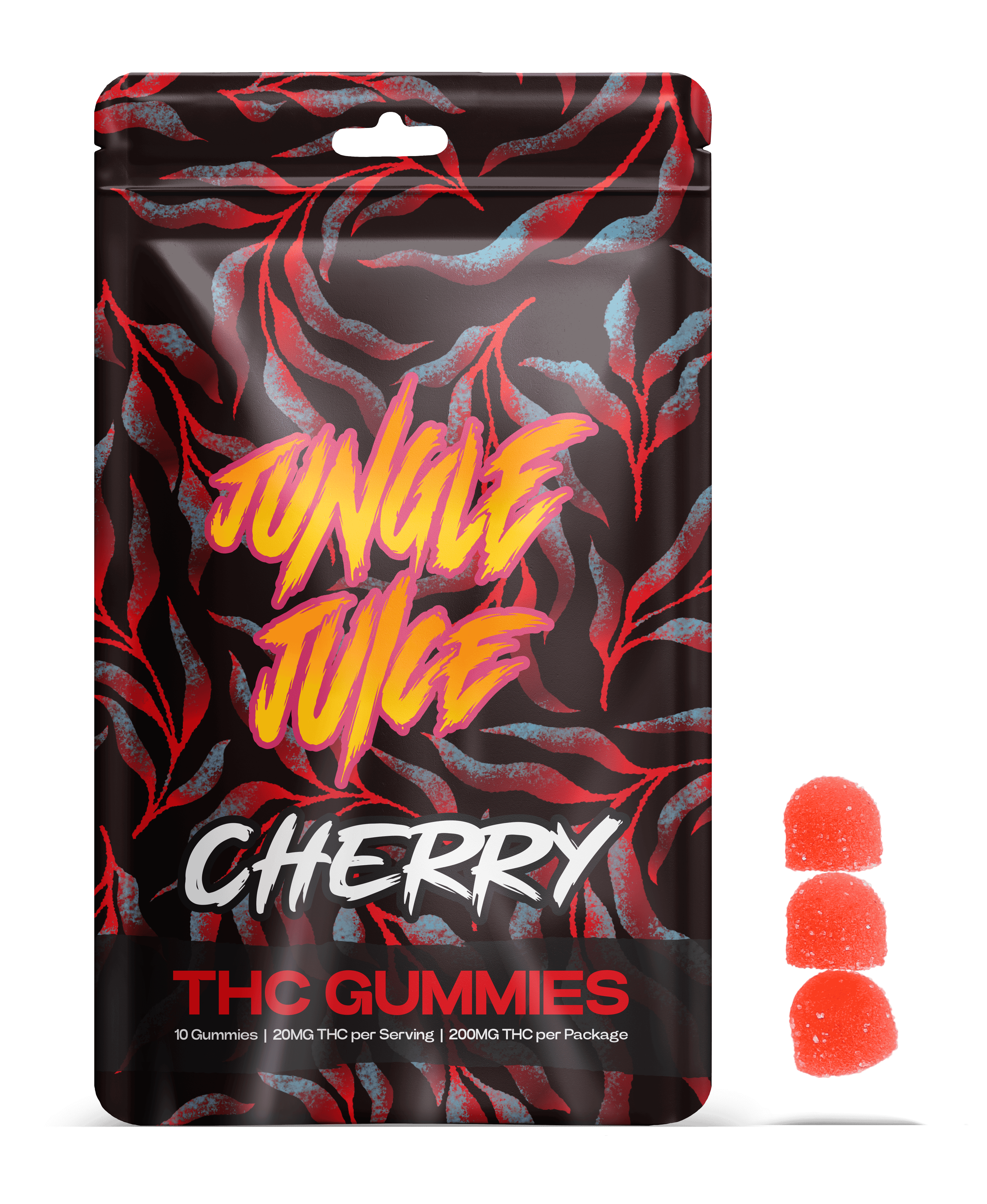 Photograph of product: Jungle Juice - Cherry Gummies 200mg