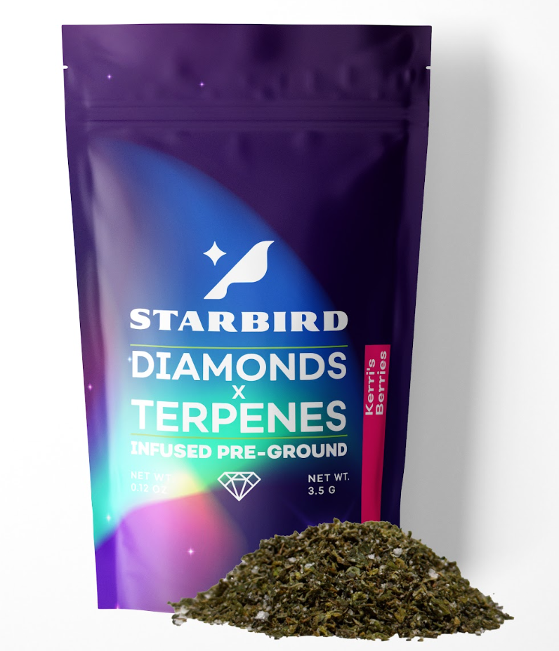 Photograph of product: Kerri's Berries - 3.5g Infused Preground - Starbird