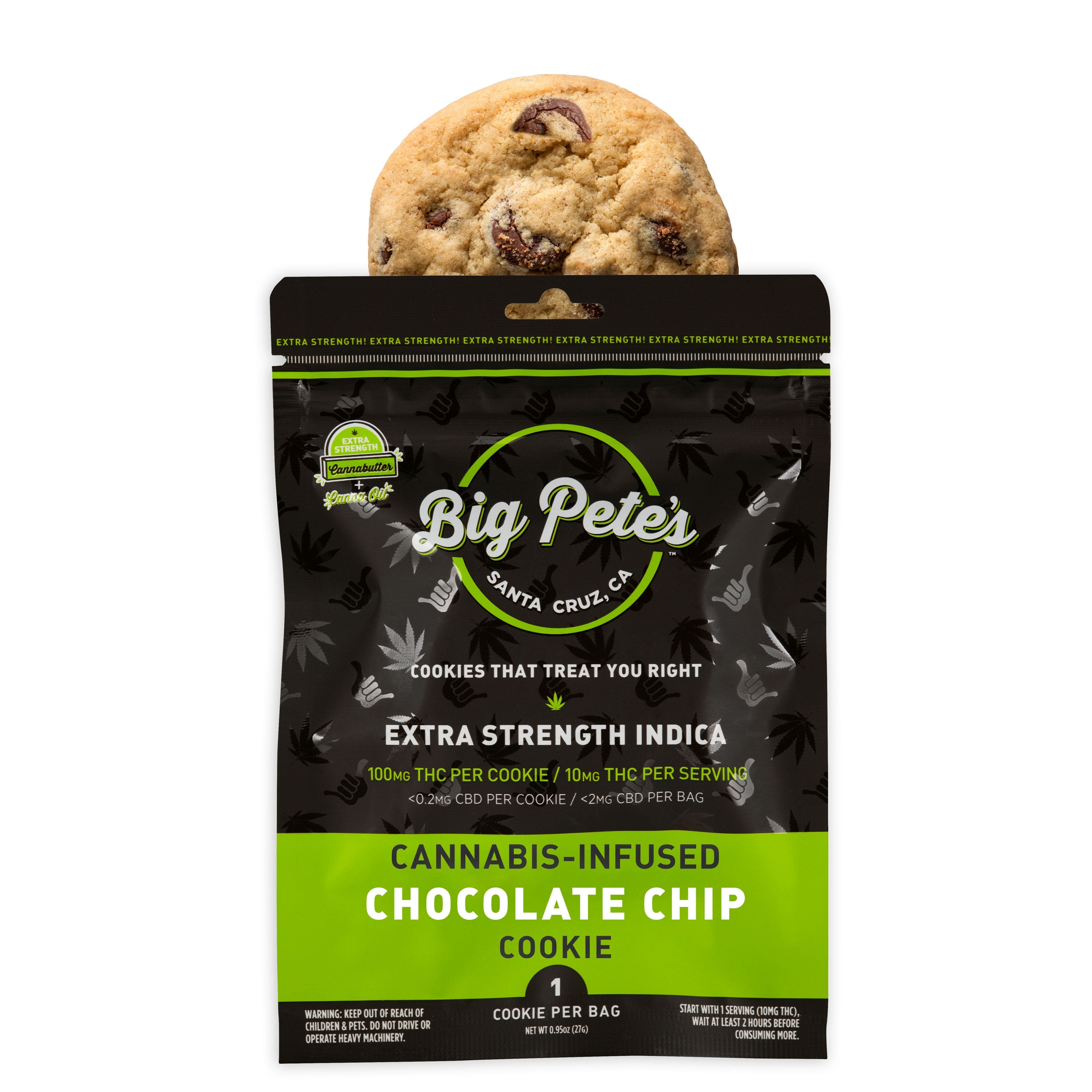 Photograph of product: Big Pete's: Chocolate Chip- Oui'd Extra Strength Cookie (100mg)