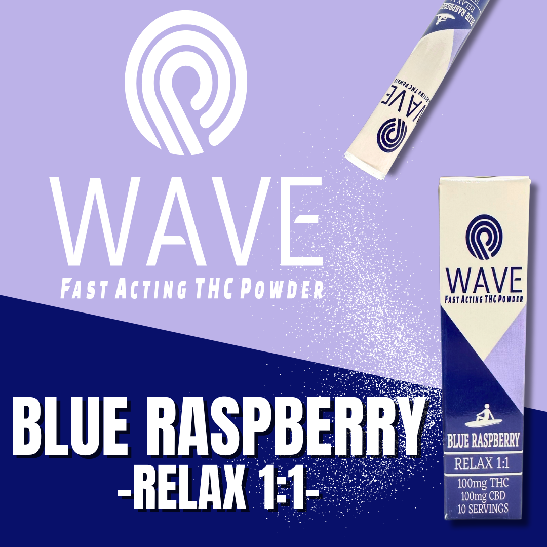 Photograph of Product: Wave - Blue Raspberry THC Infused Drink Powder