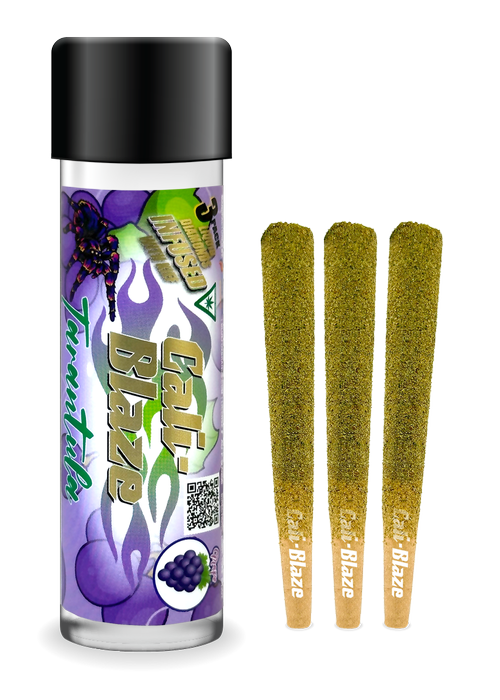 Photograph of product: Cali-Blaze - Grape Infused Tarantulas 3pk 3g