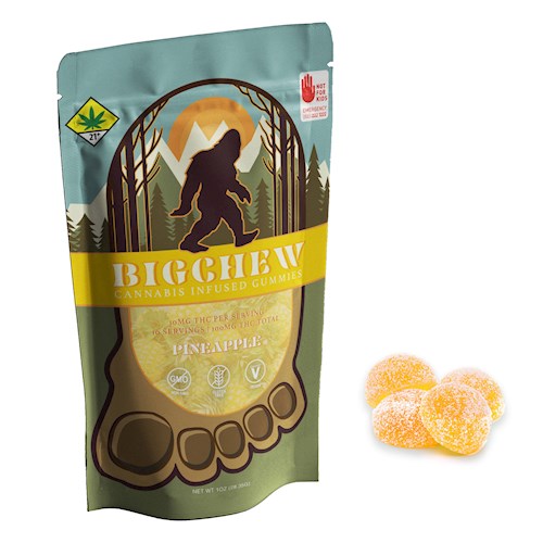 Photograph of product: BigChew Rosin Pineapple Gummies 100mg