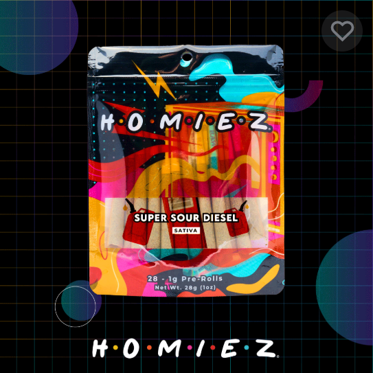 Photograph of product: Homiez Pre-Roll Pk | Super Sour Diesel - Oui'd