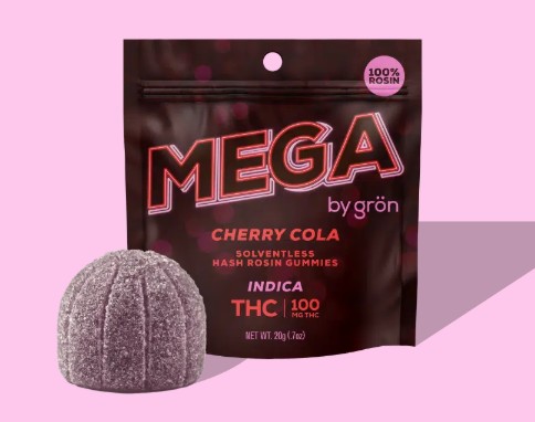 Photograph of product: Gron Mega | Cherry Cola | Oui'd | 10mg TH-oui au chocolat Rosin Infused