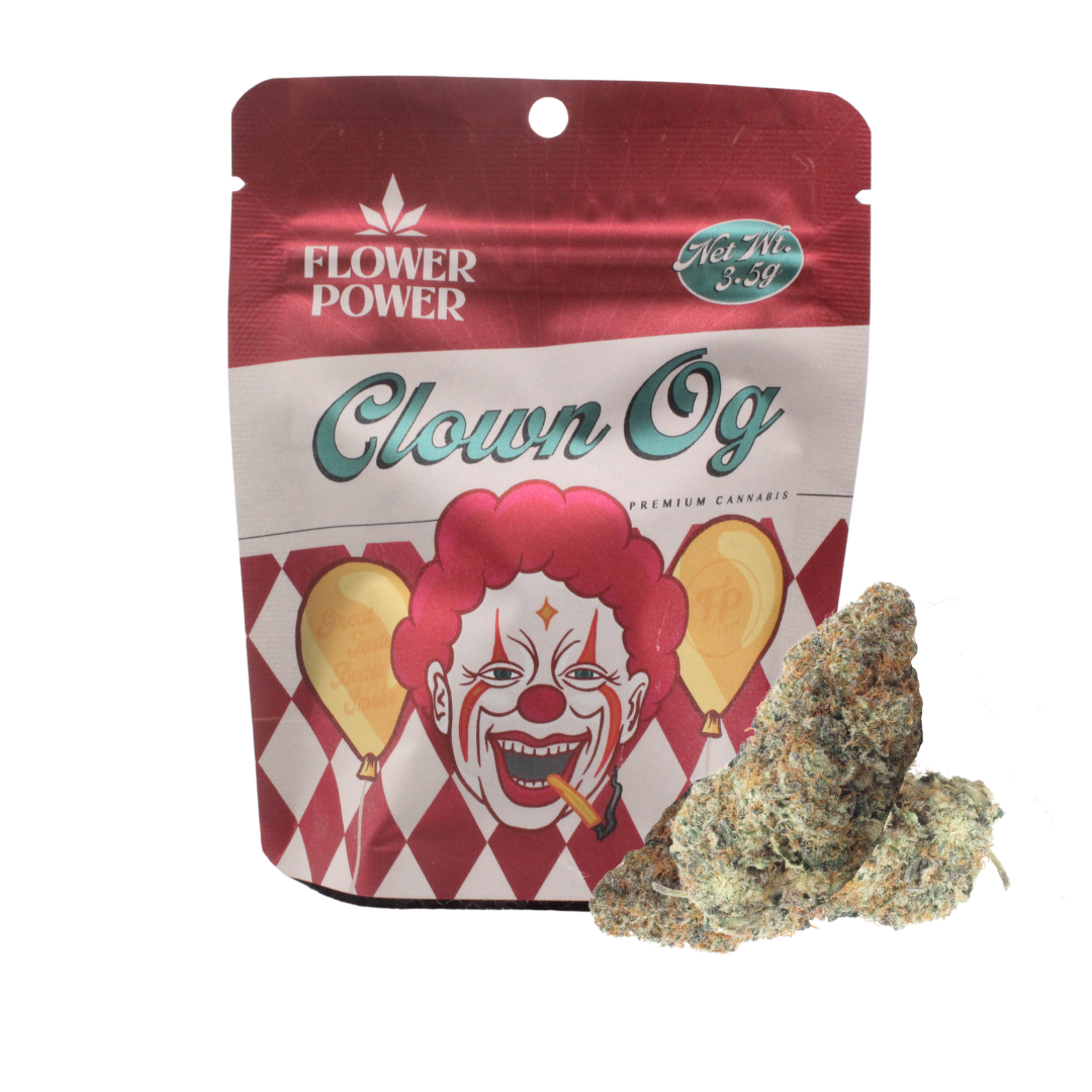 Photograph of product: Flower Power | Clown Og Prepackaged Flower | 3.5g