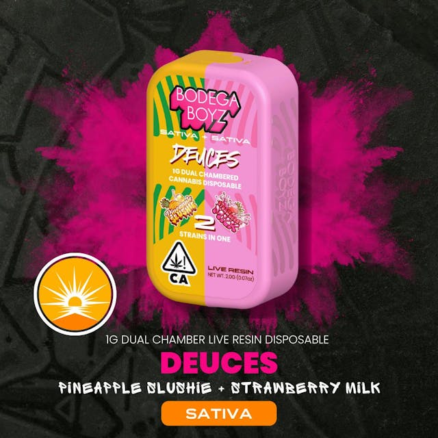 Photograph of product: Pineapple Slushie (S) x Strawberry Milk (S)- 1g Dual Chamber All-In-one - Retail