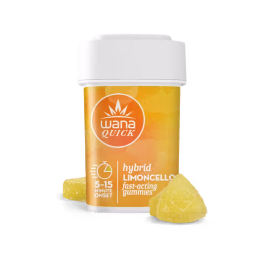 Photograph of product: Wana Quick Limoncello Hybrid Gummies 100 mg THC
