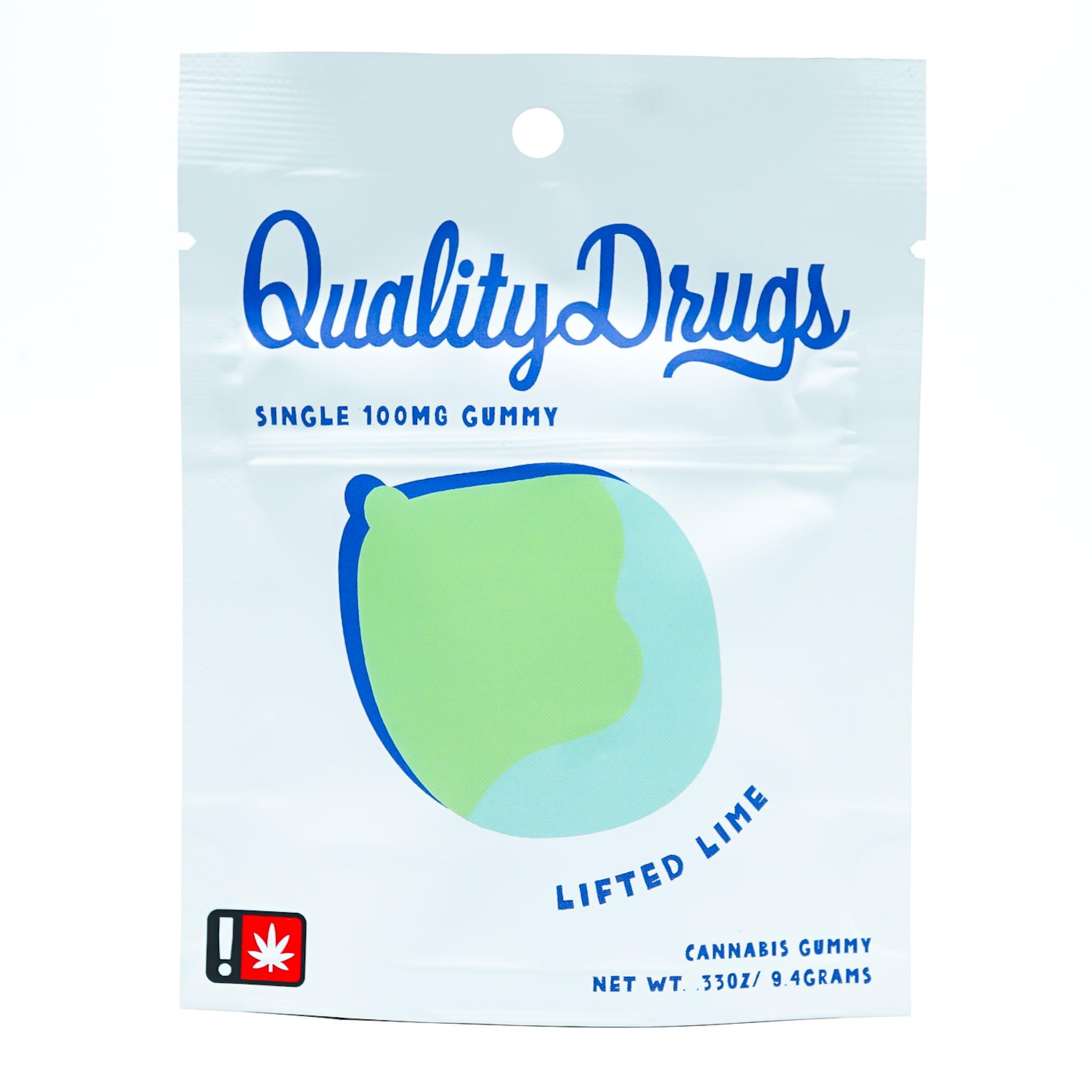 Photograph of product: Lifted Lime - 100mg Single Gummy - Quality Drugs