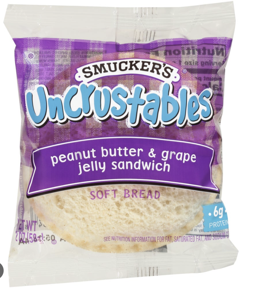 Photograph of product: UNCRUSTABLES GRAPE PB&J SANDWICH