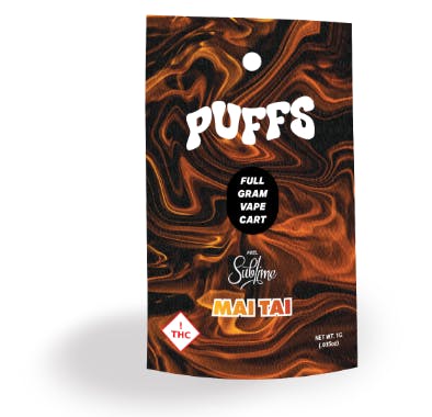 Photograph of product: Sublime - $26 1G Puffs - Mai Tai (H)