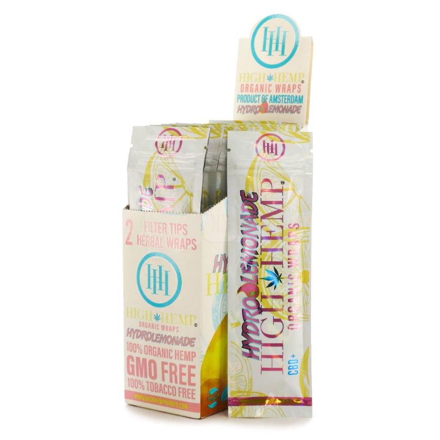 Photograph of product: High Hemp - Hydrolemonade Organic Wraps - 2 Pack
