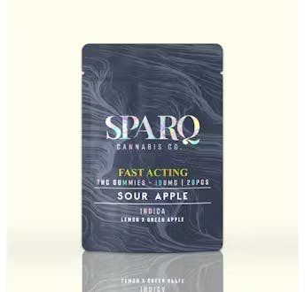 Photograph of product: SPARQ - Sour Apple Gummies - 100mg