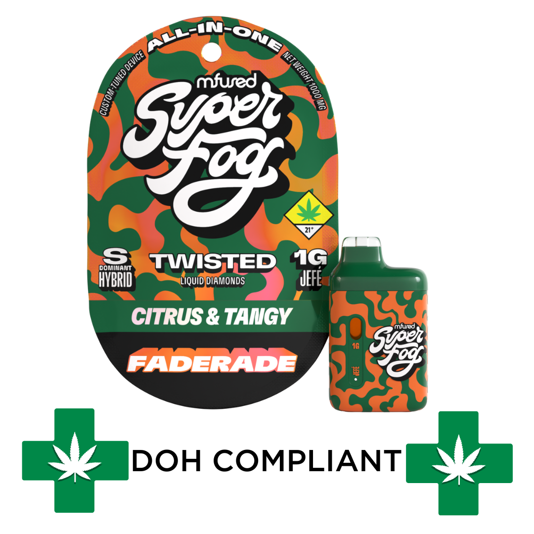 Photograph of product: DOH | Faderade Super Fog Twisted Disposable Cartridge | 1g
