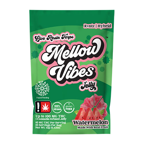 Photograph of product: Mellow Vibes - Watermelon Jelly Single - 100mg