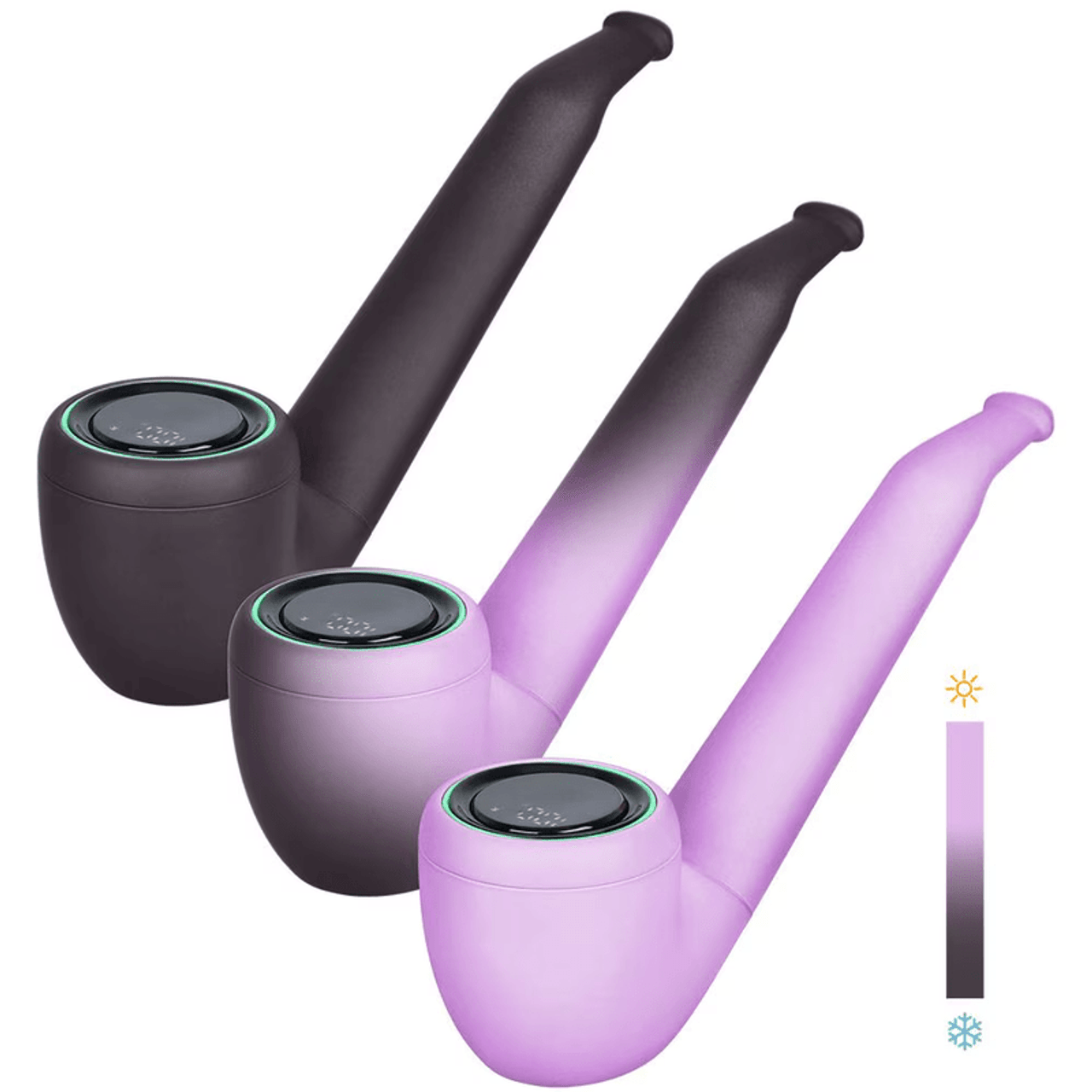 Photograph of product: Pulsar - 510 DL Pipe Auto Draw Variable Voltage Battery 650mAh, THERMO Series Colors Purple